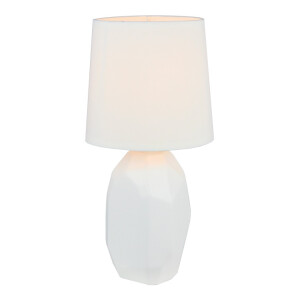 Veioza ceramica alba Qenny 16x16x32 cm.