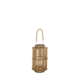 Set 2 felinare bambus natur Turks Ø20x33h