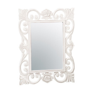 Oglinda perete mdf alb 59,5 x 79,5 cm