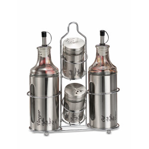 Set oliviera otel si sticla 21 x 7,5 x 24,5 cm