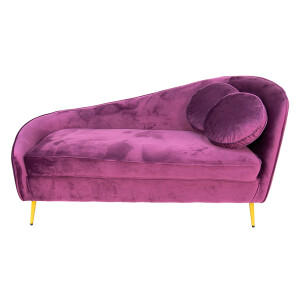 Canapea catifea violet otel auriu 154x73x82 cm