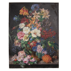 Tablou canvas iuta Flowers 55x3x73 cm