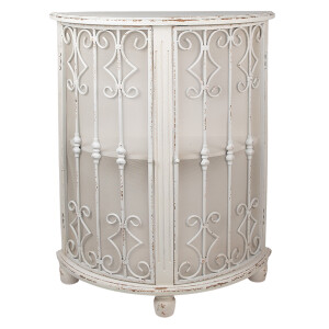 Comoda lemn fier alb antichizat 81x32x103 cm