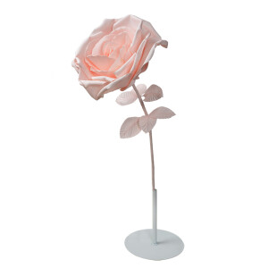 Trandafir artificial roz alb 33x100 cm