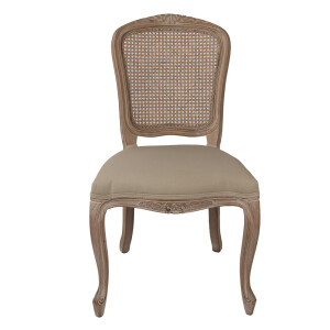 Scaun lemn maro textil bej 52x49x95 cm