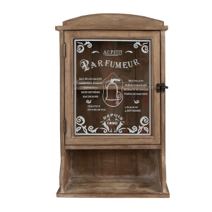 Dulapior perete lemn sticla 32x15x54 cm