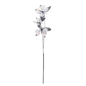 Crenguta decorativa Fluturasi alb negru 10x10x65 cm