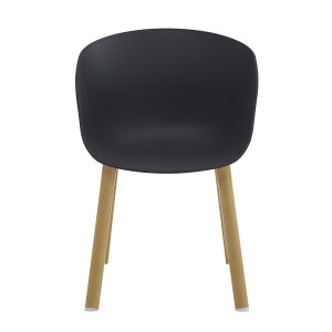 Scaun dining metal negru lemn natur 54x51x82 cm
