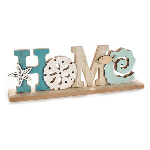Decoratiune lemn multicolor Home cm 30 x 5 x 10 H