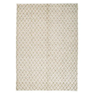 Covor poliester alb natur Chandier 200x300 cm