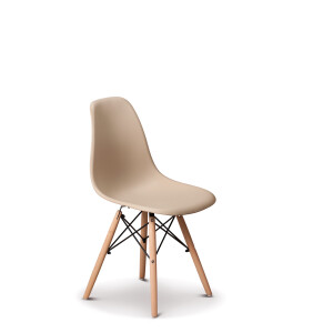 Set 4 scaune bej natur Turn 46,5 x 52 x 83 cm