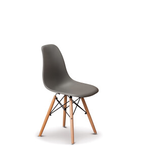 Set 4 scaune gri natur Turn 46,5 x 52 x 83 cm