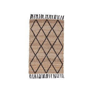Covor iuta natur negru Shaila 60x90 cm