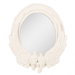 Oglinda perete mdf alb antichizat 50x5x60 cm