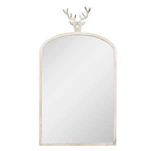 Oglinda perete rama metal alb vintage Ren 58x10x105 cm