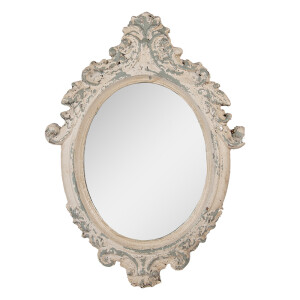 Oglinda perete metal gri bej vintage 46x3x64 cm