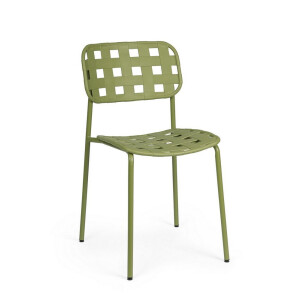 Set 4 scaune gradina otel verde Clover 52x40x80h