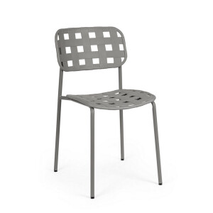 Set 4 scaune gradina otel gri Clover 52x40x80h