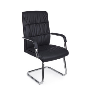 Set 2 scaune birou negru argintiu Sydney 58x60.5x101.5 cm