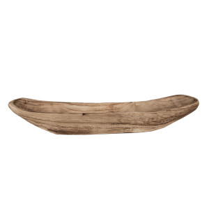 Bol decorativ lemn maro 60x8x12 cm