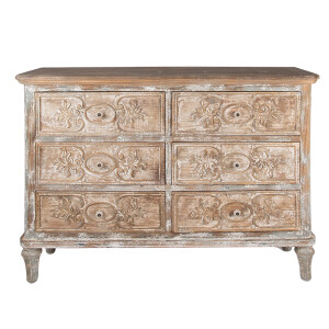 Comoda lemn gri bej 141x40x105 cm