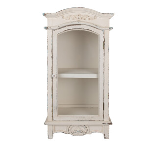 Vitrina mdf alb vintage 45x30x88 cm