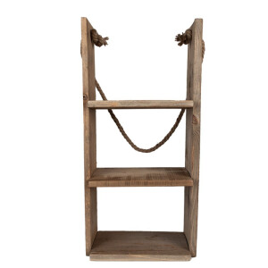 Raft perete lemn maro 28x16x59 cm