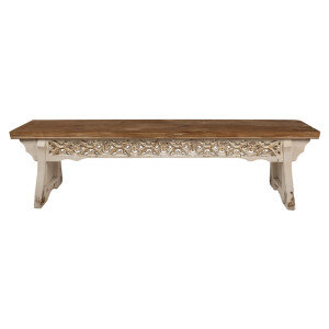 Banca lemn maro bej 169x36x46 cm
