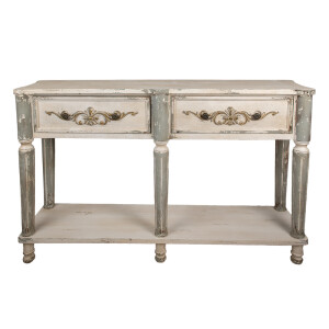 Consola lemn gri bej vintage 141x36x92 cm