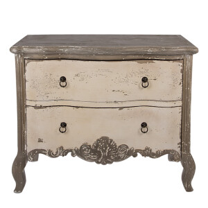 Comoda lemn bej gri vintage 95x40x82 cm