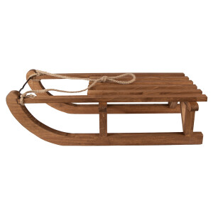 Sanie decorativa lemn maro 62x31x20 cm