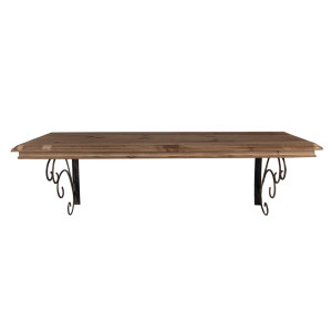 Etajera lemn fier maro 105x35x35 cm