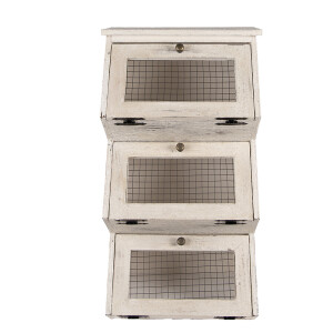Dulapior perete lemn alb metal negru 33x25x61 cm