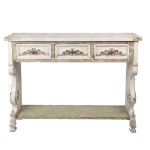 Consola lemn multicolor vintage 129x36x99 cm