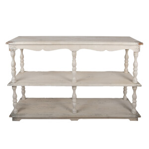 Consola lemn bej maro vintage 140x40x92 cm