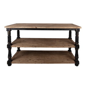 Masa dining lemn masiv negru maro vintage 180x100x85 cm