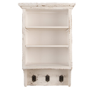 Raft perete lemn bej vintage 36x17x57 cm