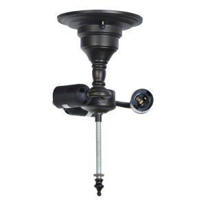 Baza lustra Tiffany, fier negru 18x10x20 cm E27/max 3x40W