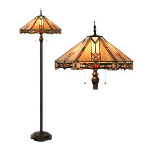 Lampadar Tiffany polirasina sticla 50x161 cm