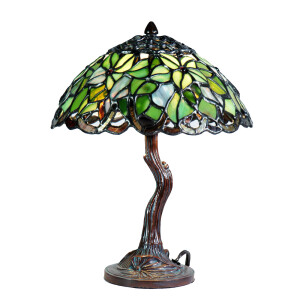 Veioza Tiffany maro verde 25x31 cm E14