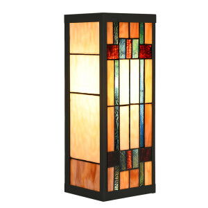 Aplica Tiffany metal sticla multicolora 14x16x40 cm E27