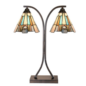 Veioza Tiffany multicolora 48x19x57 cm E27