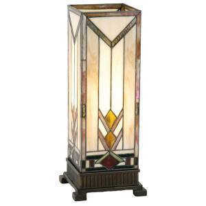 Veioza Tiffany metal polirasina 18x18x45 cm