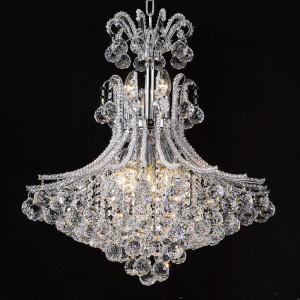 Candelabru fier argintiu sticla transparenta 62x63 cm 