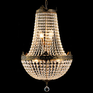 Candelabru metal cupru sticla transparenta 40x70/184 cm