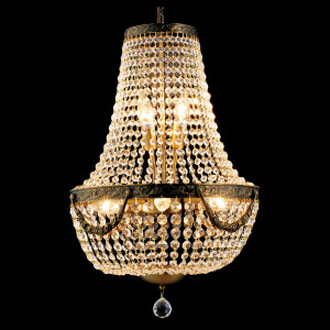 Candelabru metal cupru sticla transparenta 40x64/184 cm
