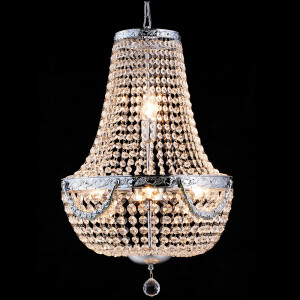 Candelabru metal argintiu sticla transparenta 40x64/184 cm