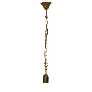 Baza si lant din fier auriu pentru lustra Tiffany, 60W, 130 cm