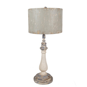 Veioza fier bej gri vintage 33x75 cm E27