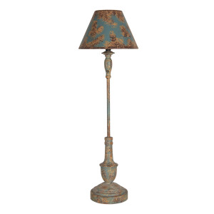 Veioza metal albastru maro vintage 22x71 cm, E27